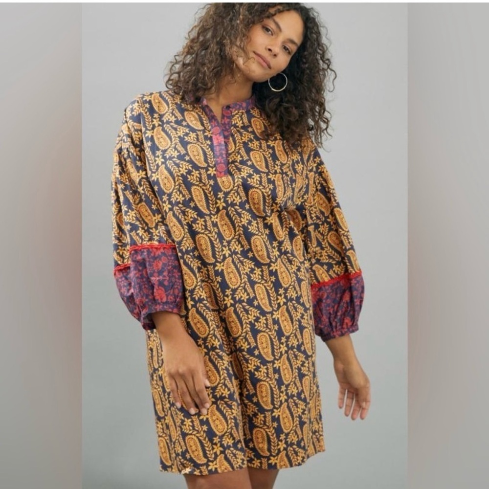 Sachin & Babi x Anthropologie Paisley Dress 2x